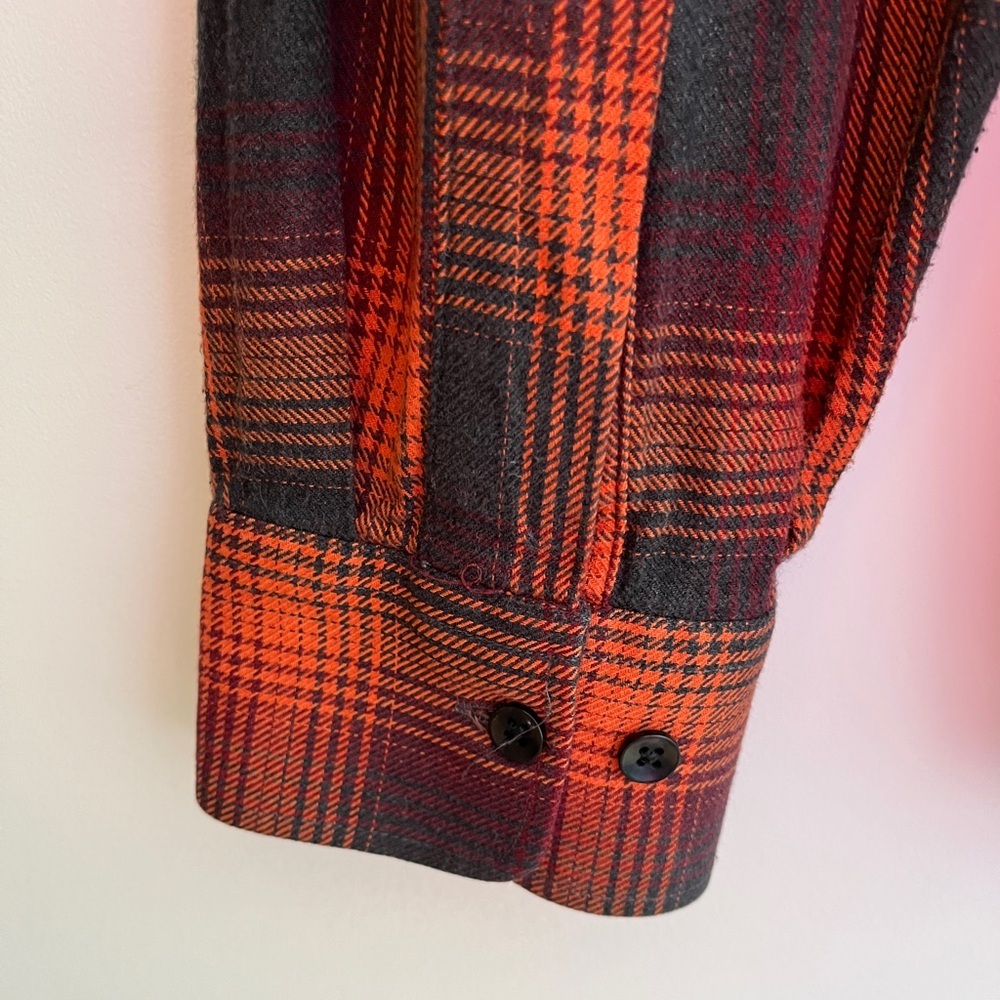 JACK LIPSON Plaid Flannel Long Sleeve Button Front Shirt Casual Cabincore Winter - Picture 5 of 11